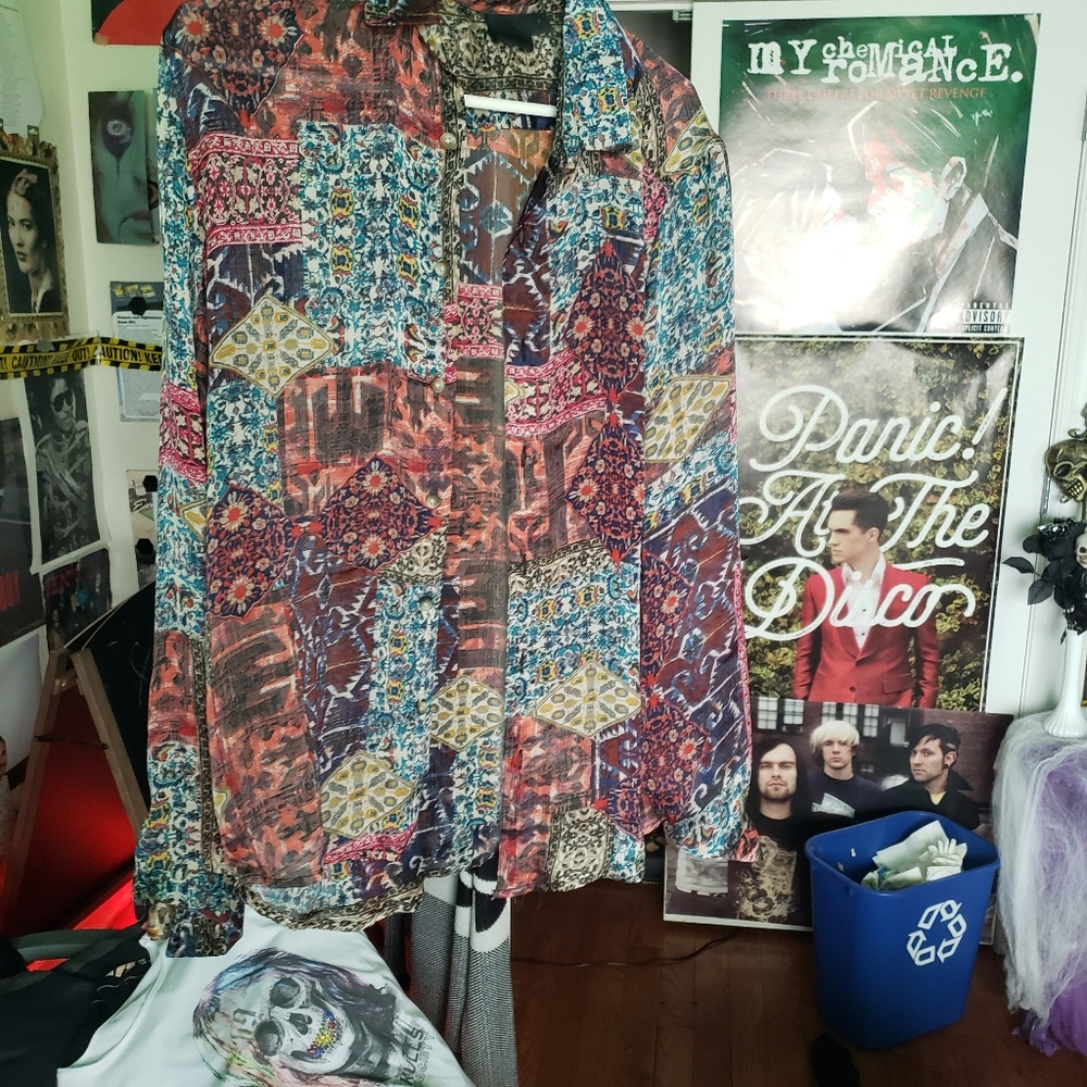 Asos polyester pattern button down - Picture 11 of 11